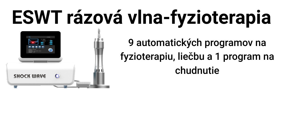 ESWT rázová vlna na fyzioterapiu, liečbu a chudnutie